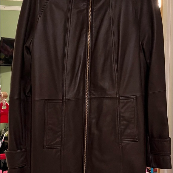 Centigrade Outerwear Brown Leather Jacket - Picture 2 of 3